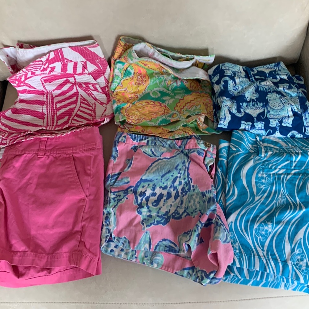Lil Pulitzer shorts bundle. 6 pair of size 8 shorts. Bright colors,fun patterns